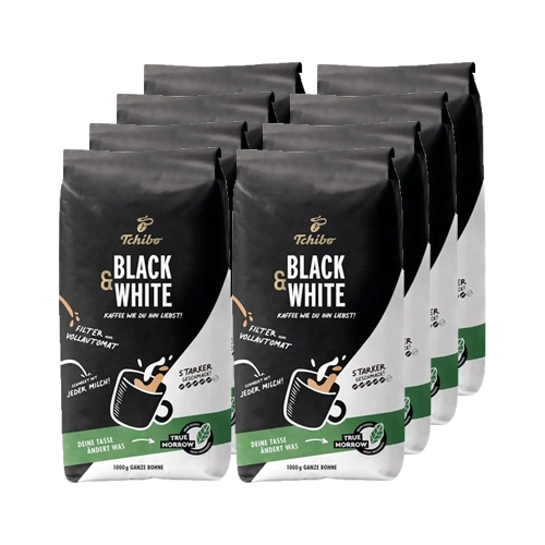 Tchibo - Black &apos;n White Bohnen - 8x 1kg