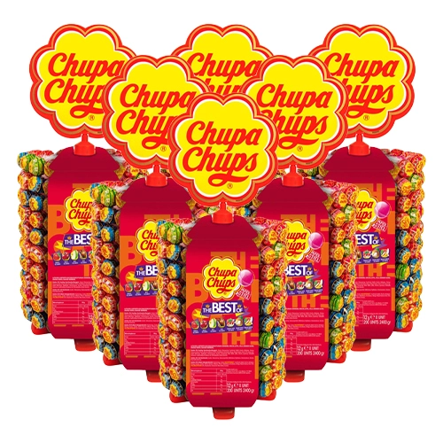 Chupa Chups - Lutscher The Best Of (Thekendisplay) - 6x 200er