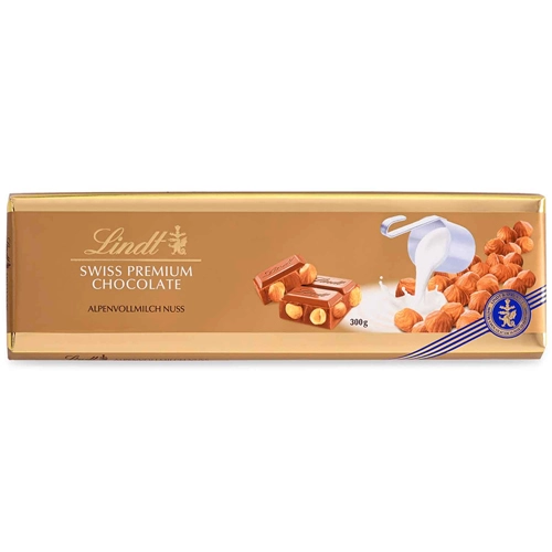 Lindt - Swiss Premium Schokolade Vollmilch-Nuss - 300g
