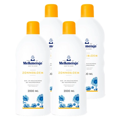 Melkmeisje - Bade- und Duschcreme Sonnenblume - 4x 2ltr