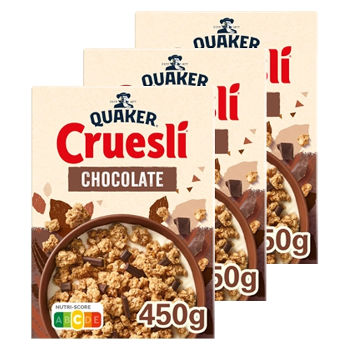 Quaker - Cruesli Schokolade - 3x 450g