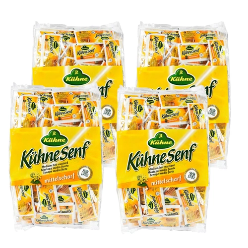 Kühne - Mittelscharfer Senf - 4x (150x 10g)