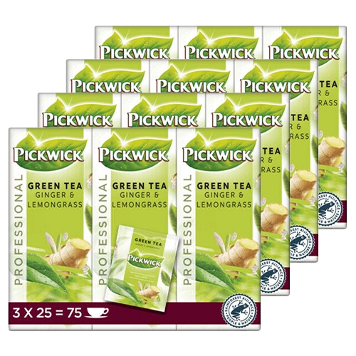 Pickwick - Professional Green Tea Ginger Lemongrass - 4x (3x 25 Teebeutel)