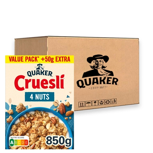 Quaker - Cruesli 4 Nüsse - 4x 850g
