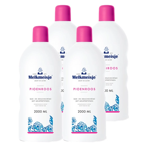 Melkmeisje - Bade- und Duschcreme Pfingstrose - 4x 2ltr