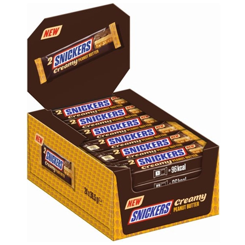 Snickers - Schokoladenriegel Creamy Peanut Butter (Duo) - 24 Riegel