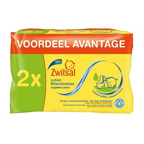 Zwitsal - Feuchttücher Lotion - 2x 65 Stück