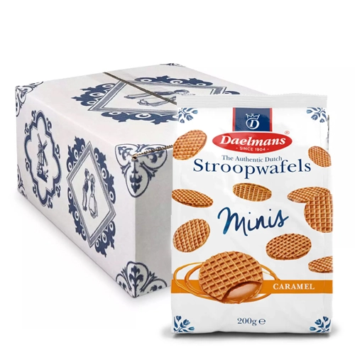Daelmans - Mini Karamell Stroopwafels im Beutel - 12x 200g