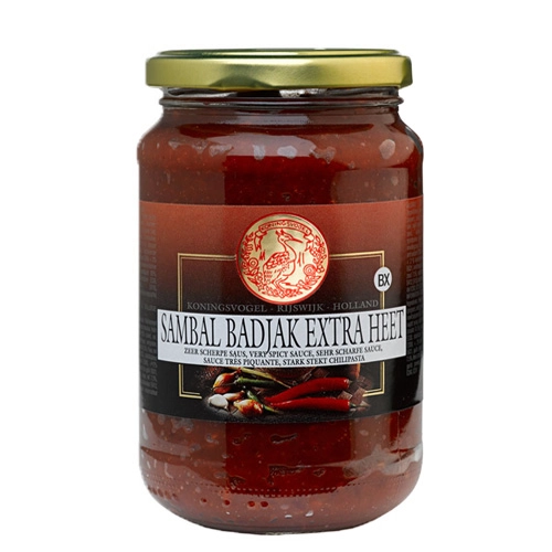 Koningsvogel - Chilipaste/Sambal Badjak Extra Scharf - 6x 375g