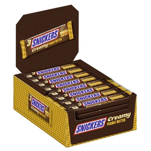 Snickers - Schokoladenriegel Creamy Peanut Butter (Trio) - 32 Riegel