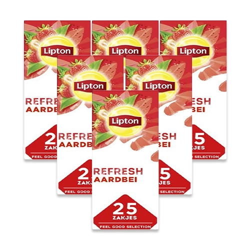Lipton - Feel Good Selection Schwarzer Tee Erdbeere - 6x 25 Teebeutel