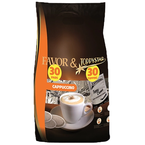 Favor - Cappuccino Megabeutel - 10x (30 pads + 30 topping)