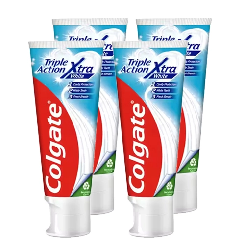 Colgate - Zahnpasta Triple Action Extra White - 4x 75ml