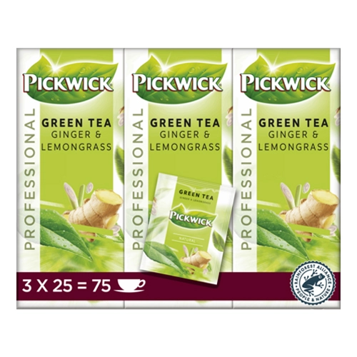 Pickwick - Professional Green Tea Ginger Lemongrass - 3x 25 Teebeutel
