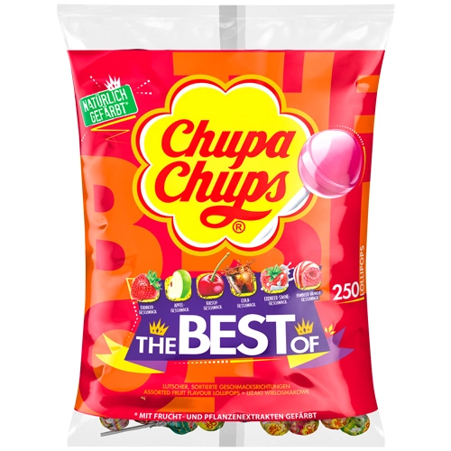 Chupa Chups - Lutscher The Best Of (Nachfüllbeutel) - 250er