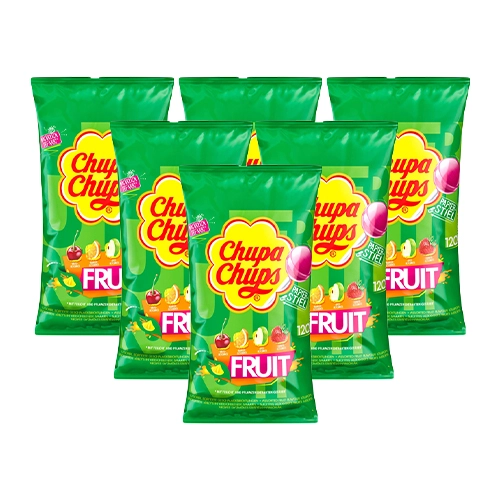 Chupa Chups - Lutscher Fruit (Nachfüllbeutel) - 6x 120er