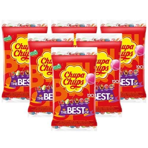 Chupa Chups - Lutscher The Best Of (Nachfüllbeutel) - 6x 120er
