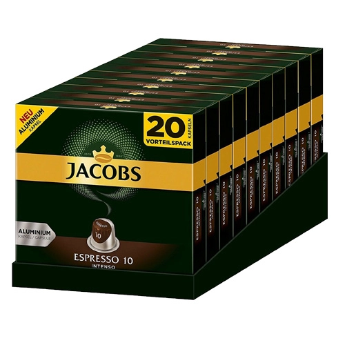 Jacobs - Espresso Intenso - 10x 20 Kapseln