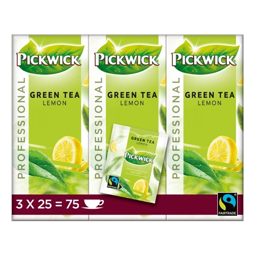 Pickwick - Professional Green Tea Lemon - 3x 25 Teebeutel