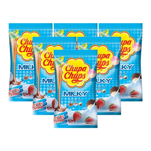 Chupa Chups - Lutscher Milky - (Nachfüllbeutel) - 6x 120er