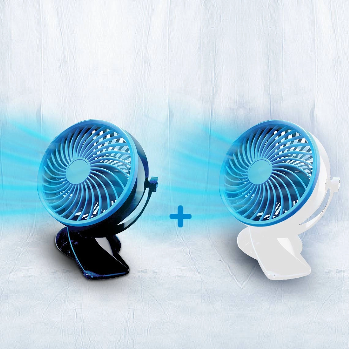 Livington Go Fan mobiler Akku-Ventilator 1+1 GRATIS / Weiß & Weiß