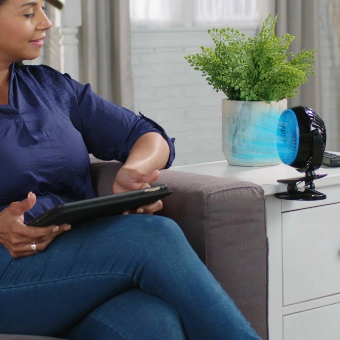 Livington Go Fan mobiler Akku-Ventilator 1+1 GRATIS / Weiß & Weiß