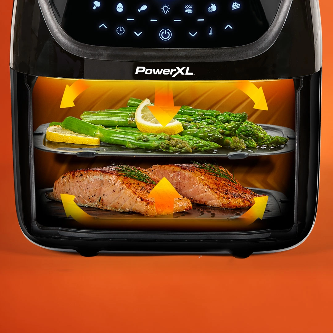 PowerXL Vortex PRO AirFryer 7in1 Heißluftfritteuse mit Sichtfenster