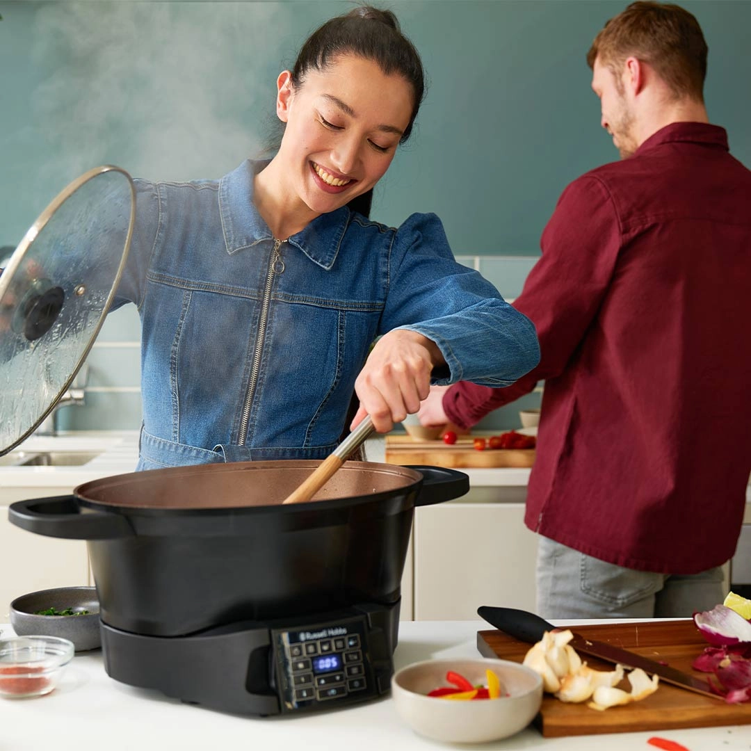 Russell Hobbs Good to Go Multi-Cooker Multikocher mit abnehmbarem Bedienfeld