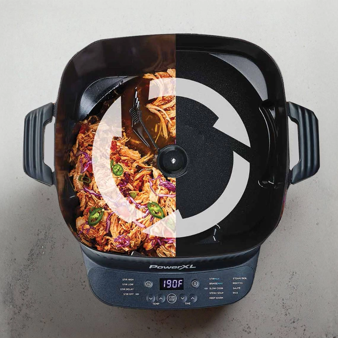 PowerXL StirMax 9in1 MultiCooker Multikocher mit automatischem Rühreinsatz