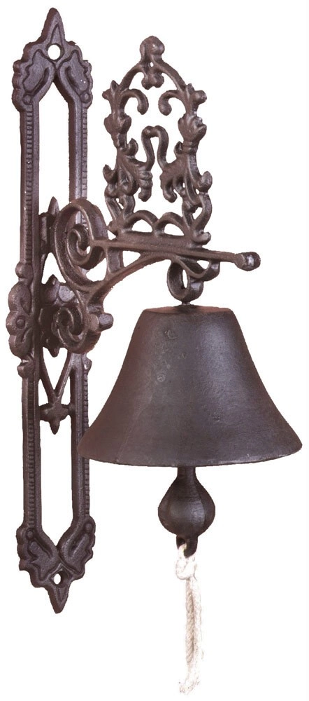 Türglocke Nostalgie Glocke Gusseisen Antik-braun 38cm