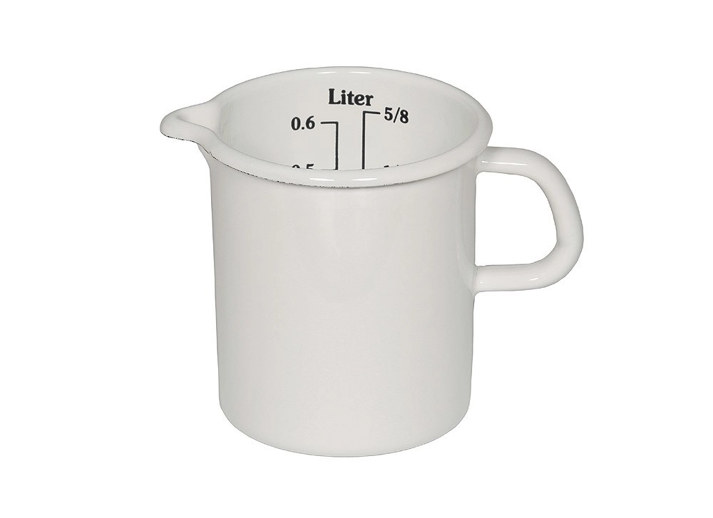 Riess Küchenmaß Emaille Messbecher Weiß 9cm