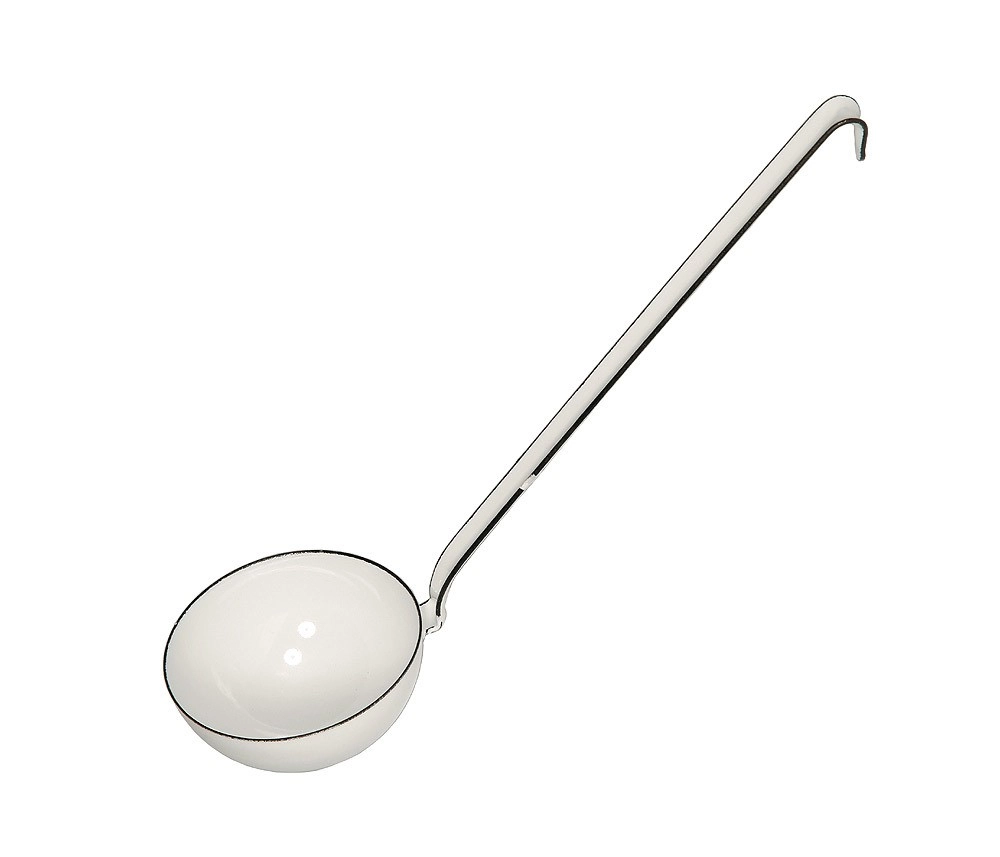 Riess Schöpflöffel Emaille Schöpfkelle Weiß 8 cm