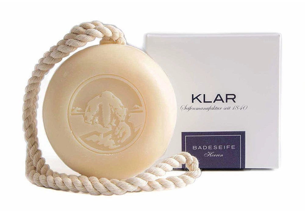 KLAR Herren Badeseife an der Kordel (palmölfrei) 250g