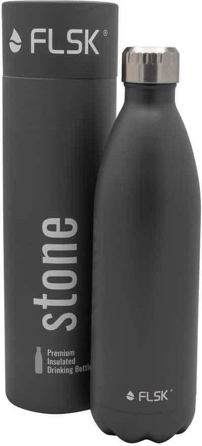 FLSK Trinkflasche Stone Isolierflasche Grau 1000 ml