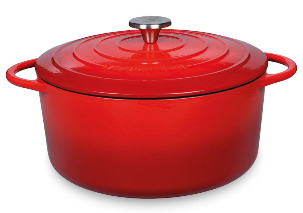 Küchenprofi Bräter Provence Rund Gusseisen Bratentopf Rot 26 cm