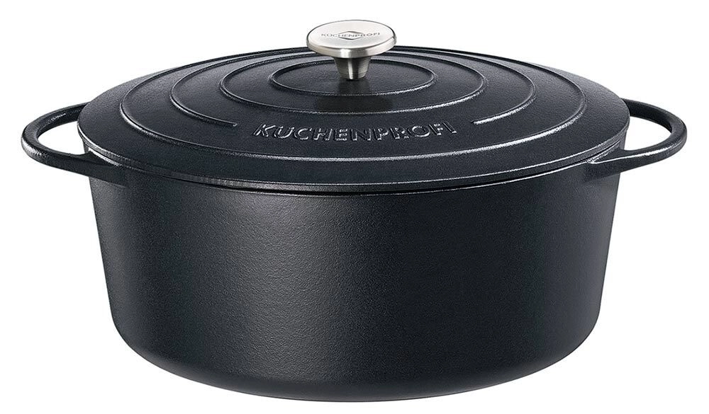 Küchenprofi Bratentopf Oval PROVENCE Schwarz Bräter Classic Black 33 cm