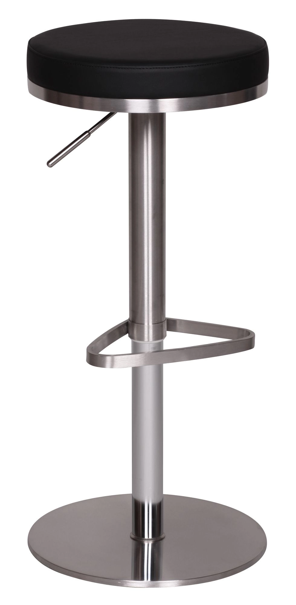 FineBuy Barhocker Edelstahl höhenverstellbare Sitzhöhe 57 - 82 cm, Barstuhl Modern 360° Drehbar, Tresenhocker mit Standfuß, Design Bistrohocker Hoch, Tresenstuhl-Sitz Gepolstert
