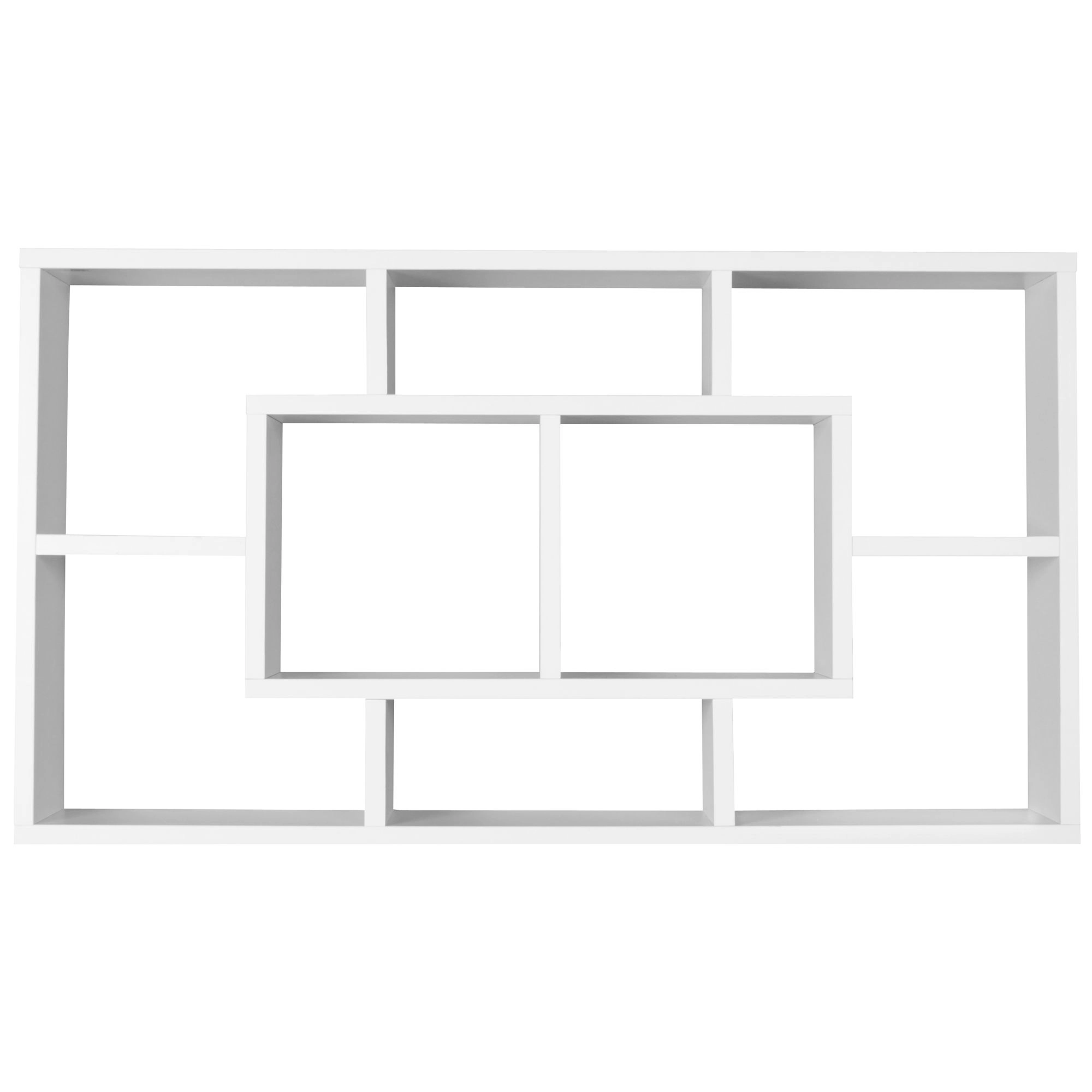 FineBuy Wandregal PAOLA 85 x 47,5 x 16 cm MDF-Holz Hängeregal modern, Design Wandboard freischwebend, Holzregal offen zum Hängen