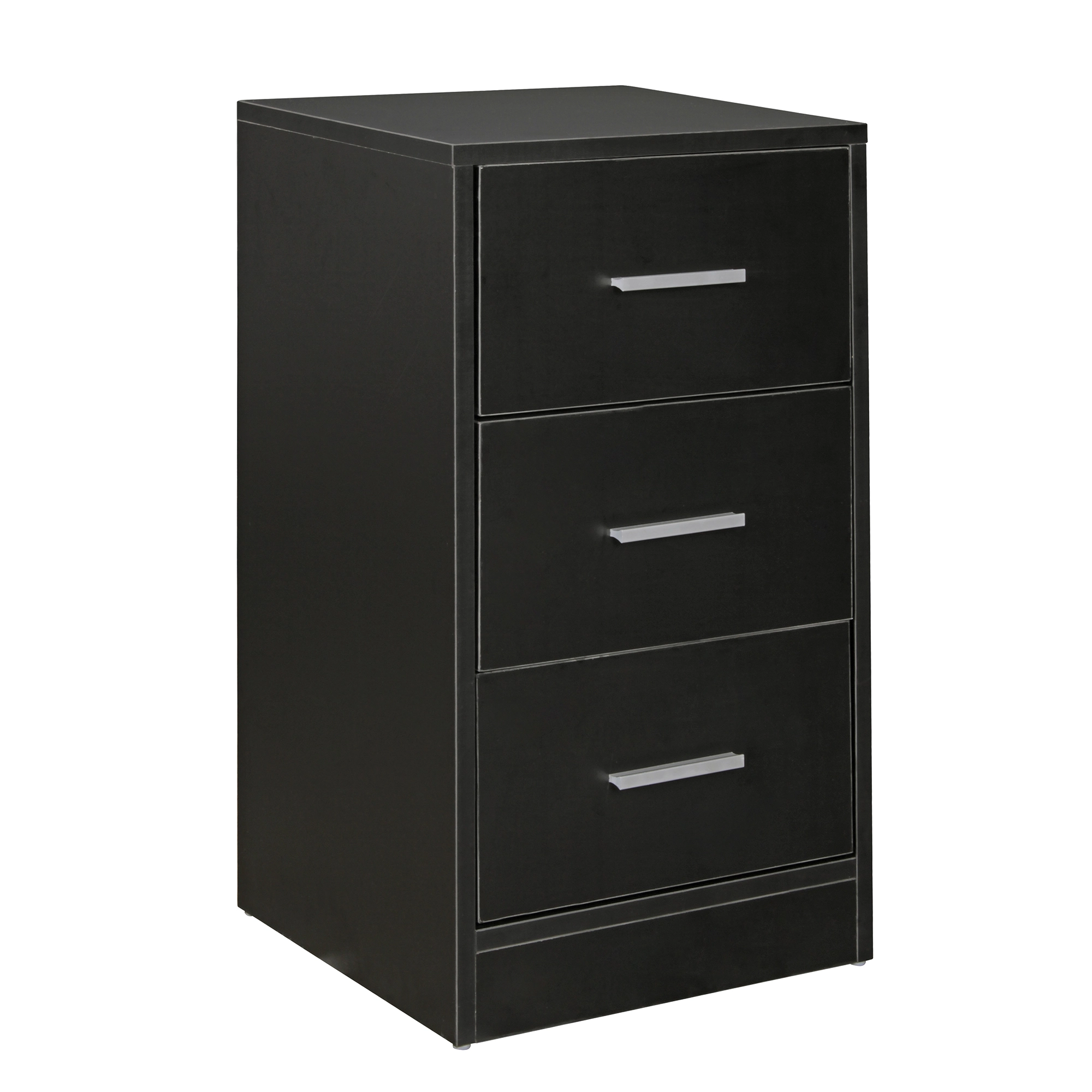 FineBuy Nachtkonsole Boxspringbett FOGGIA mit 3 Schubladen in Holz Modern, B x H x T: 37,5 x 68 x 35 cm, Design Nachtkästchen, Nako - Nachttisch Kommode, Nachtschrank