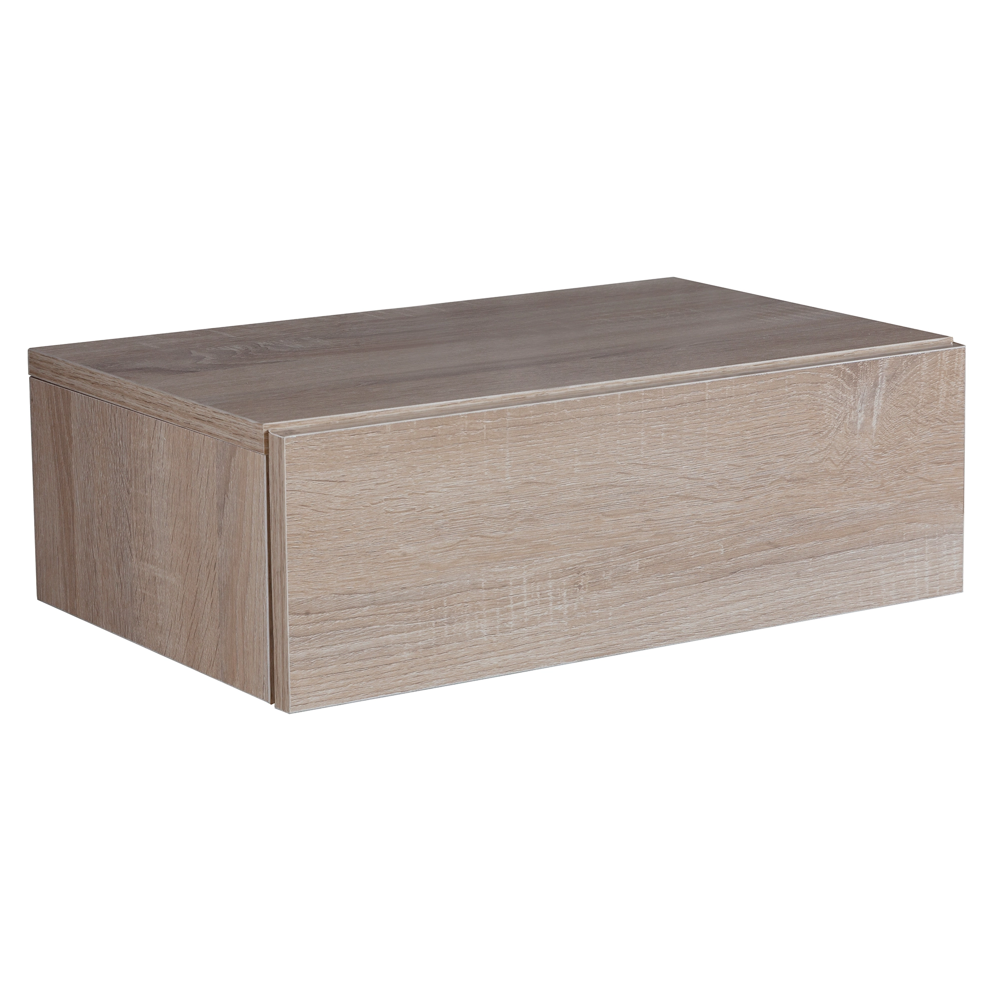 FineBuy Nachtkonsole ZADAR für Wandmontage 46x15x30cm Nachttisch Holz, Wandregal mit Schublade, Nachtschrank Wandboard für Boxspringbett schwebend, Wandkonsole Nachtkästchen hängend