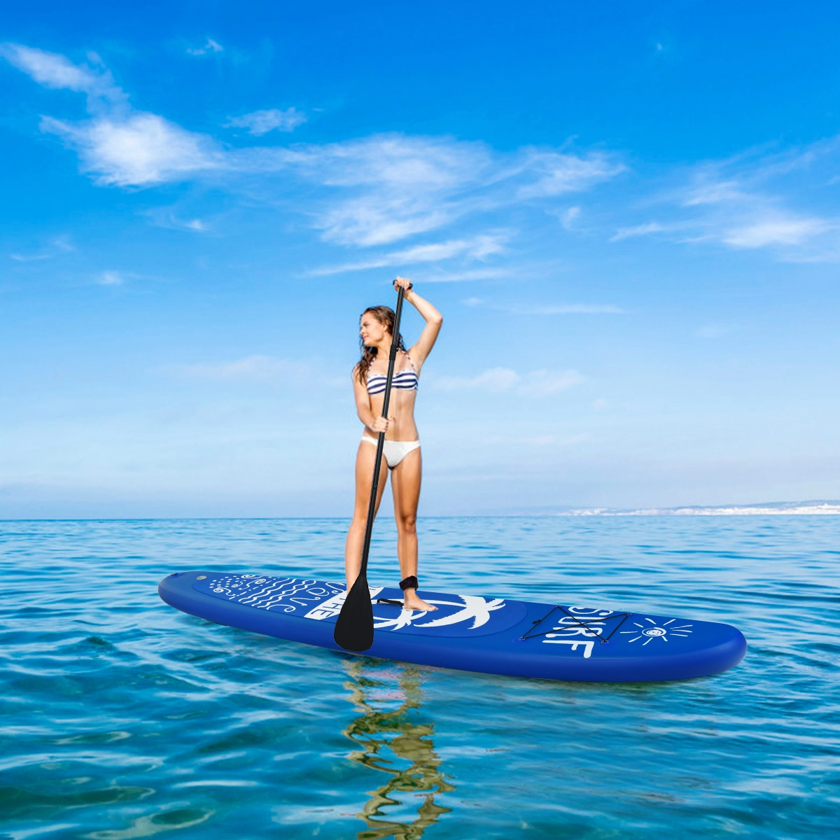 Costway SUP Board Aufblasbar Stand up Board Paddelboard Navy-M