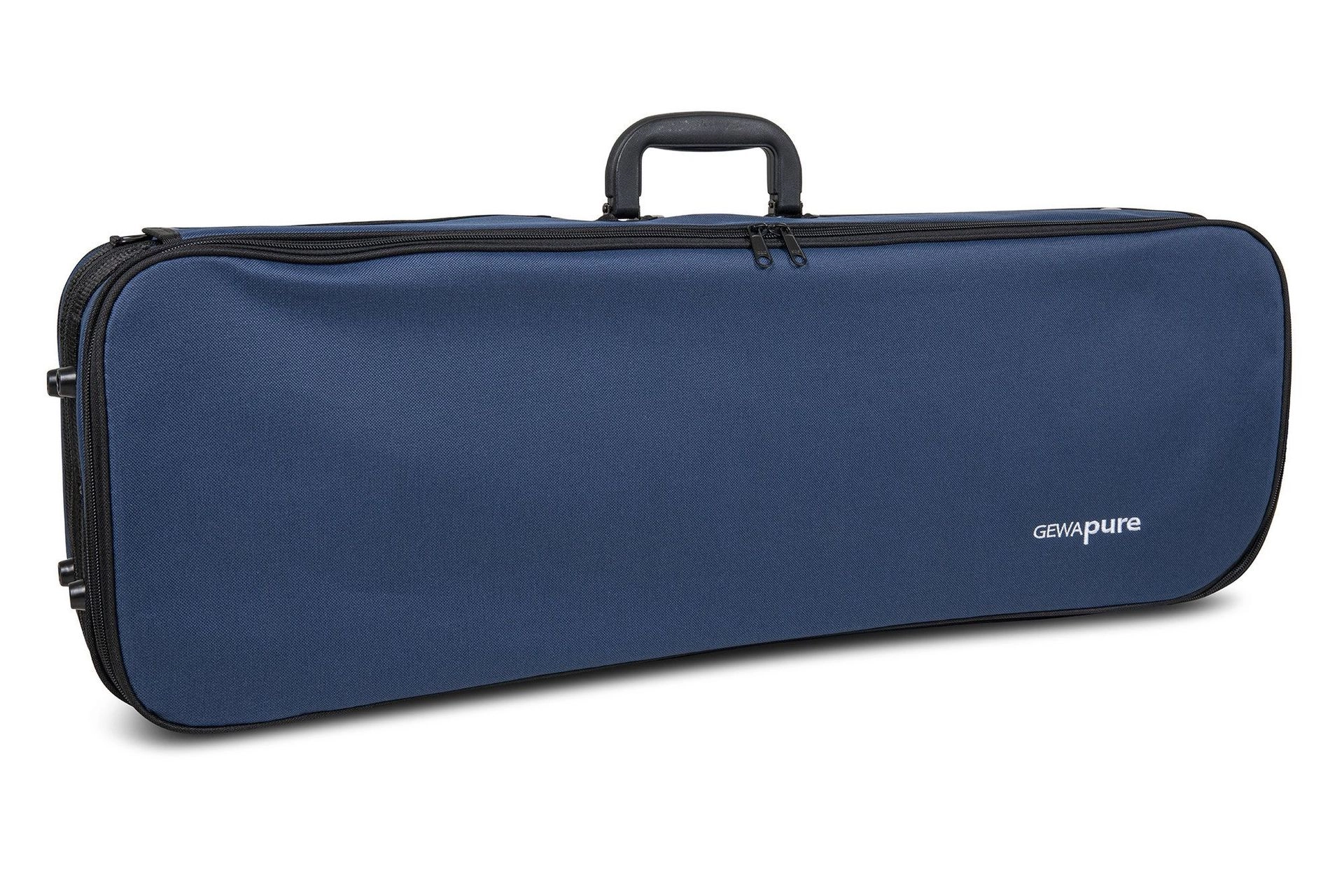 Etui Violine 3/4 Größe CVK 02 Rechteck-Koffer blau mit Rucksackträgern