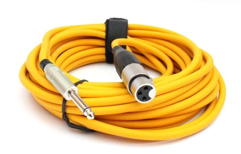 Mikrofonkabel Amphenol XLR female/ 6,3mm Klinkenstecker, 10 Meter, gelb