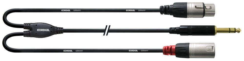 Cordial CFY 1,8 VFM 1x 6,3 mm Stereoklinke 1x XLR male / female Insertkabel