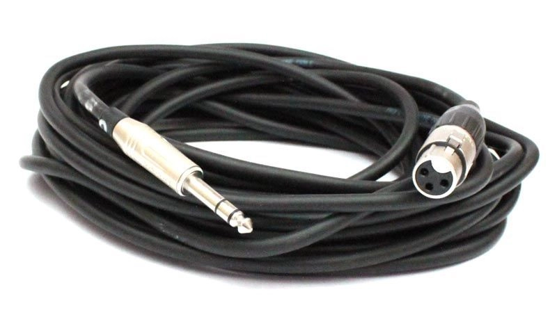 Mikrofonkabel Amphenol XLR female/ 6,3mm Klinkenstecker, 10 Meter, schwarz