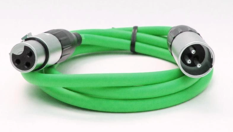 Mikrofonkabel Amphenol XLR male/female, 1,5 Meter, grün