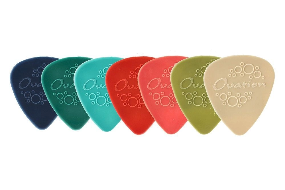 Ovation Plektrum Diamond Grip Picks Nylon Sharp Tip Mix Set
