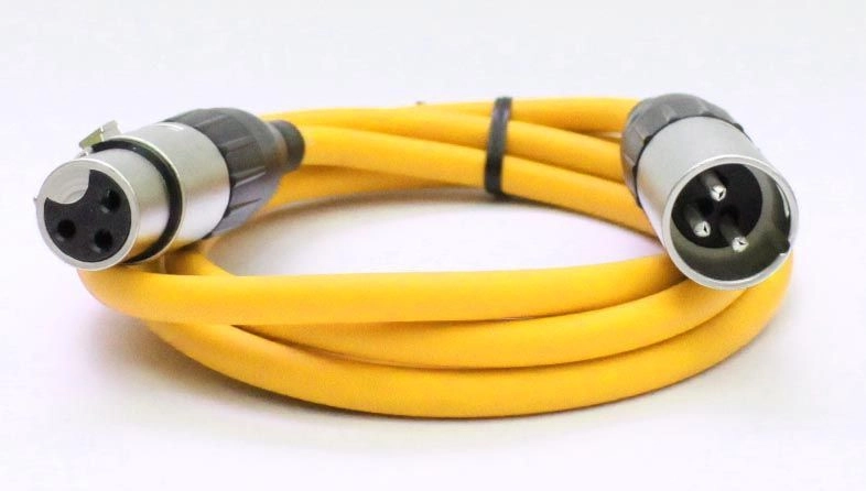 Mikrofonkabel Amphenol XLR male/female, 1 Meter, gelb