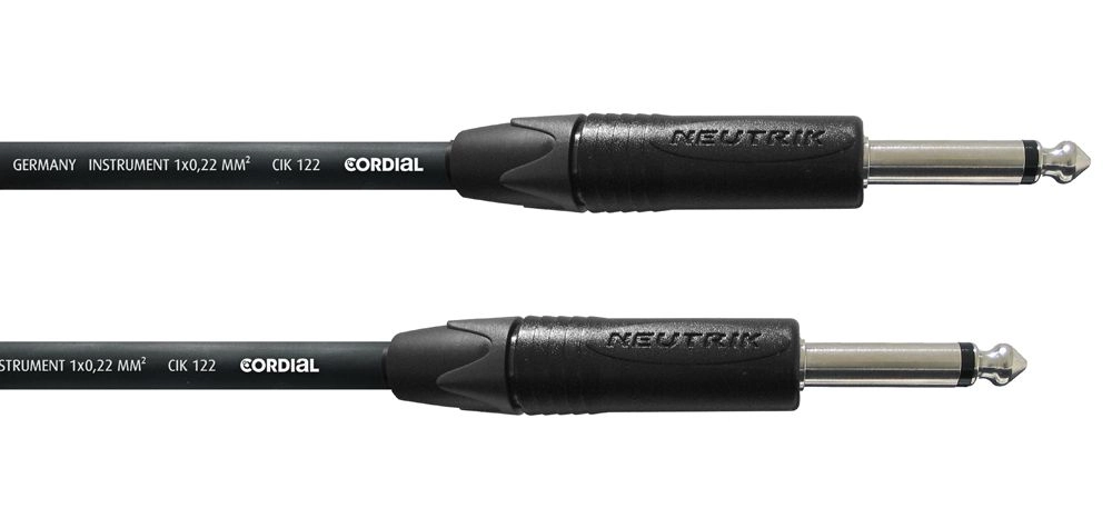 Cordial CPI 3 PP Gitarrenkabel, 6,3mm Klinke/Klinke, Neutrik, 3m , schwarz