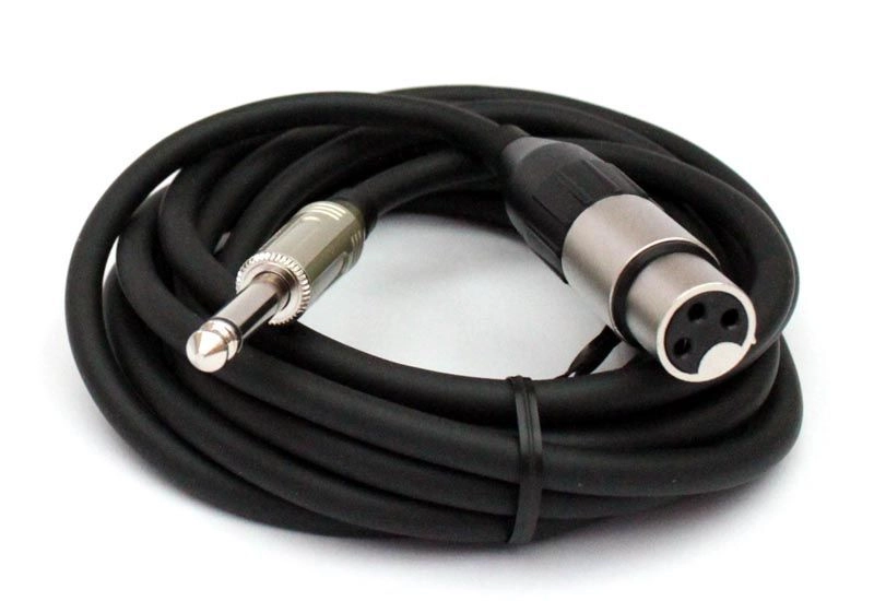 Mikrofonkabel Amphenol XLR female/ 6,3mm Klinkenstecker, 3 Meter, schwarz